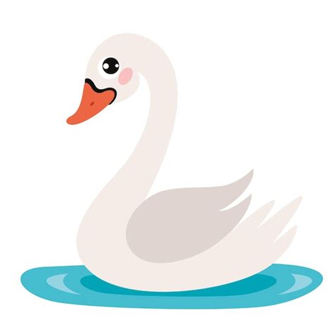 Premium Vector Cartoon Illustration Of Cute Swan