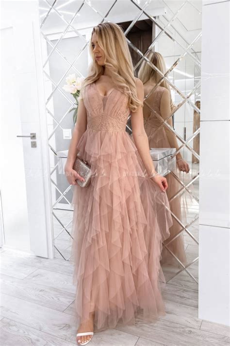 Sukienka Nude Maxi Versi Butiklalala Pl