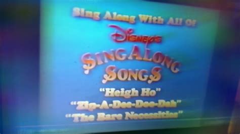 Disney's Sing Along Songs 1987 Promo - YouTube