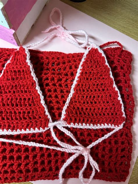 Crochet Mesh Bikini Set Etsy
