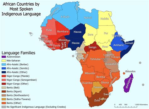 Indigenous languages spoken in Africa : r/MapPorn