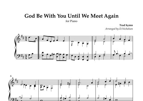 God Be With You Until We Meet Again Arr Daniel Nicholson By Vaughan