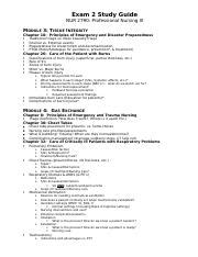 STUDENT Exam 2 Study Guide V2 Docx Exam 2 Study Guide NUR 2790