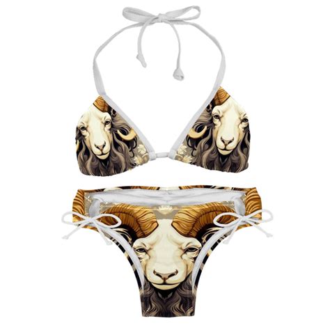 Aries Constellation Women S Swimsuit Bikini Set Detachable Sponge Adjustable Strap Two Pack