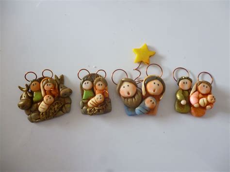 Pesebre Mini En Porcelana Fria Tecnica Envejecida Polymer Clay