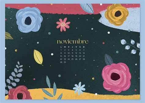 Calendario Noviembre Imprimible Y Fondo Mlc Estudio