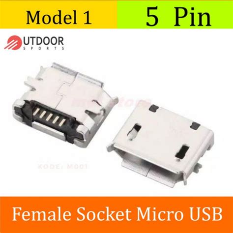 Jual Socket Micro Usb Pin B Type Female Smt Pcb Board Conector