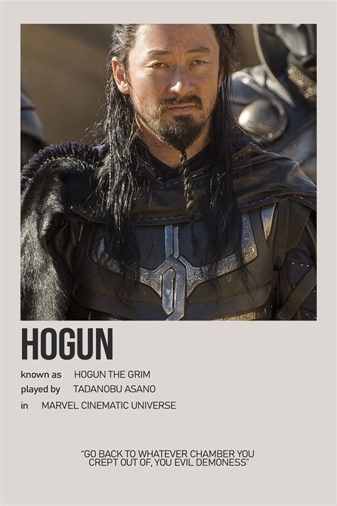 Hogun Minimalist Polaroid Poster Marvel Superhero Posters Marvel