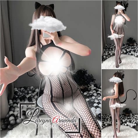 Jual Lingerie One Piece Stocking Seksi Model Bee Head Open Cup Crothless Lg Shopee Indonesia