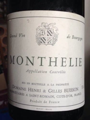 Domaine Henri Gilles Buisson Monthelie Vivino United States