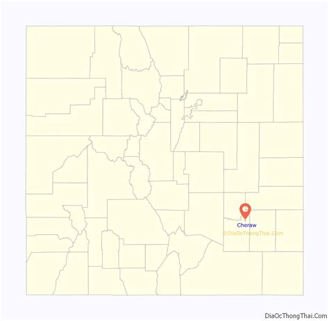 Map of Cheraw town, Colorado