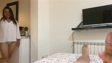 I Want To See Porn Movie Brunette Nerd Paying A Delicious Hot Blowjob