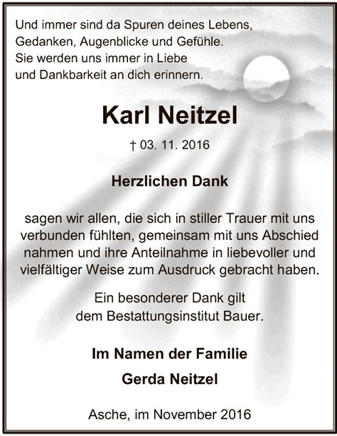 Traueranzeigen Von Karl Neitzel Trauer HNA De