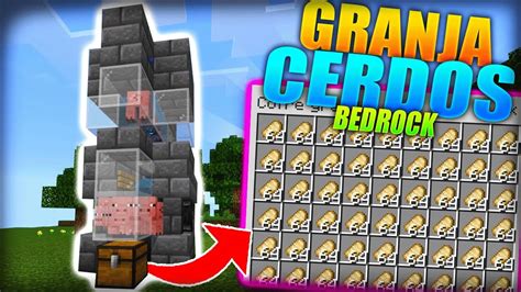 COMO HACER Una GRANJA De CERDOS En MINECRAFT BEDROCK YouTube