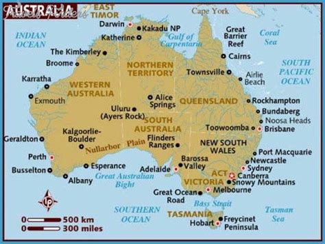 Australia Map Tourist Attractions