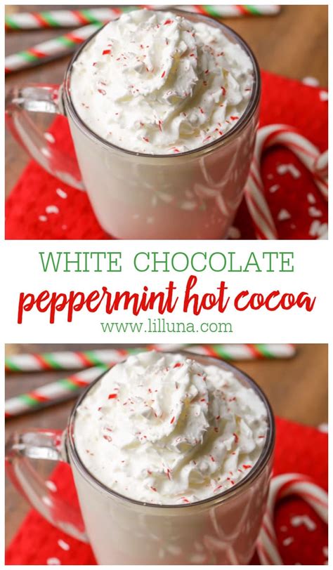 White Chocolate Peppermint Hot Cocoa Recipe Lil Luna