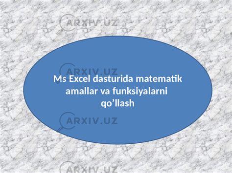 Excelda Matnli Funksiyalar Bilan Ishlash Informatika Va AT Slaydlar