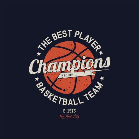 Premium Vector Champions Basketball T Shirt Design