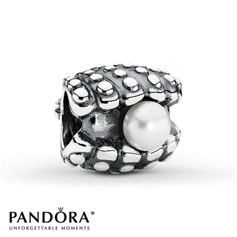 pandora pearl claim shell charm pearl sterling silver cultured