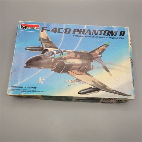 Vintage Rare 1985 Monogram F 4c D Phantom Ii 1 72 Open Box Incomplete