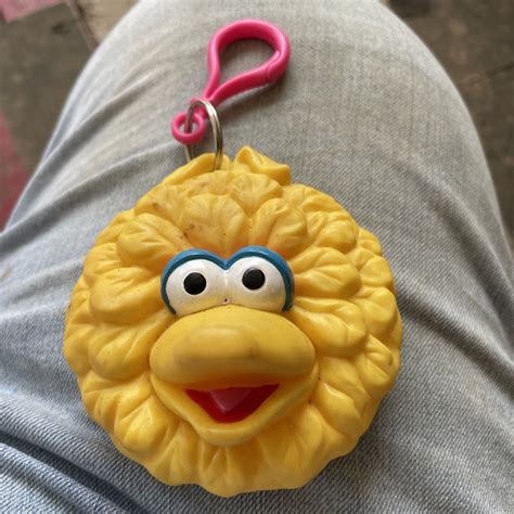 Vtg 1997 Sesame Street Treasure Keeper Big Bird ClipOn Coin Holder