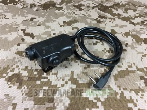 Specwarfare Airsoft. Earmor Tactical PTT for Kenwood Version (Black)