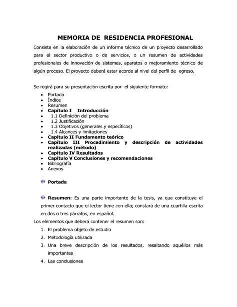 Memoria De Residencia Profesional