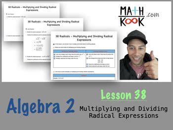 Algebra Radicals Multiplying And Dividing Radical Expressions