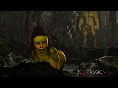 Green Monster Ogre Fucks Hard A Horny Female Goblin Arwen In The Enchanted Forest Xxx Mobile