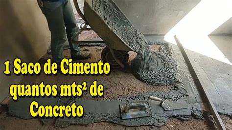 Saco De Cimento Faz Quantos Metros Quadrado De Concreto Youtube