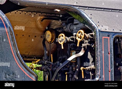 Strathspey Steam Railway Scotland The Cab Interior Levers And Gauges Of
