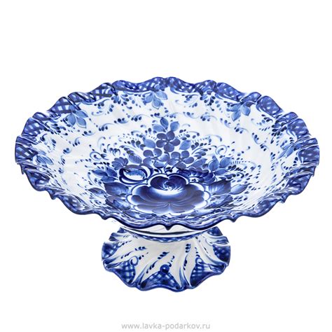 Фруктовница "Волнистая". Гжель, арт. 800703698 — 3900 руб. купить в ...