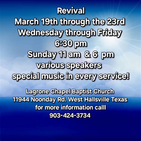 LaGrone Chapel Baptist Church | Hallsville TX