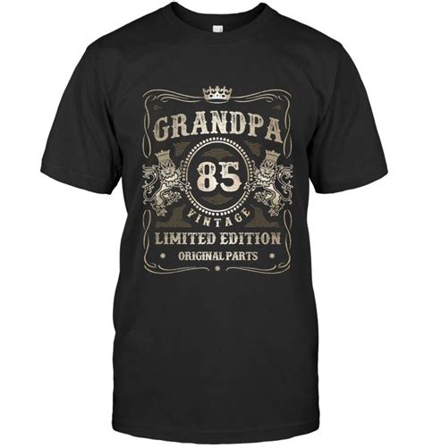 Mens Vintage Grandpa 1933 85th Birthday T T Shirt Shirts Vintage