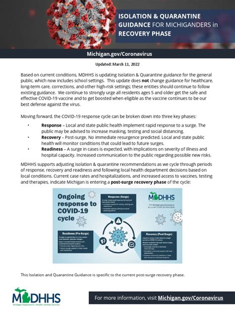 MDHHS Isolation and Quarantine Guidance | Descargar gratis PDF ...