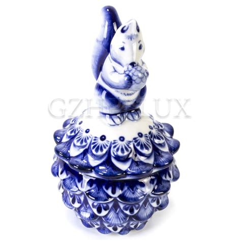 Шкатулка «Сувенирная» | Фарфор Гжель Люкс