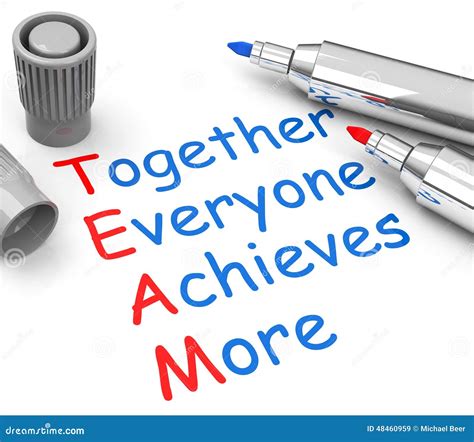 Together Everyone Achieves More Stock Illustration - Illustration of
