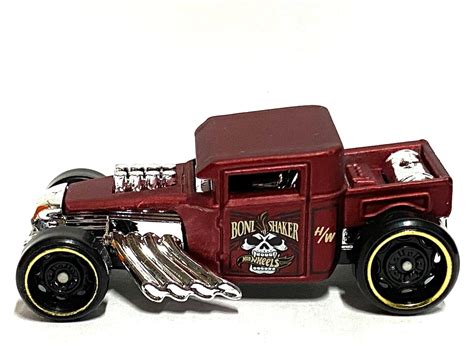 Loose Hot Wheels Bone Shaker Hot Rod Truck Satin Red With Etsy