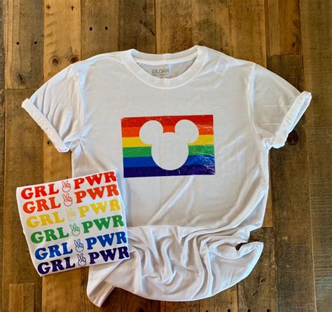 Disney Gay Pride Tshirt Pride Disney Shirt Rainbow Stripe Etsy