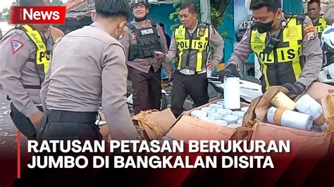 Polisi Sita Ratusan Petasan Berukuran Jumbo Di Pinggir Jalanan