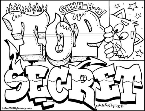 Graffiti Coloring Book Because Yands A Crooked Letter Coloring Home