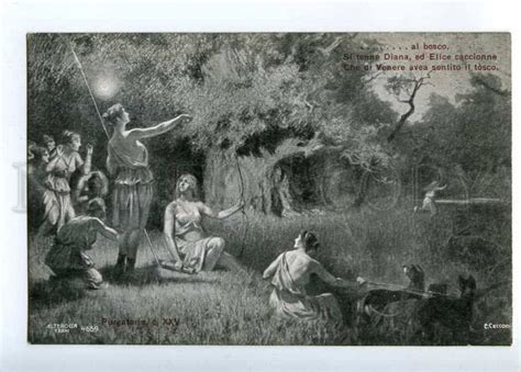 DANTE Nude Nymph DIANA By CECCONI Old ALTEROCCA Topics Illustrators