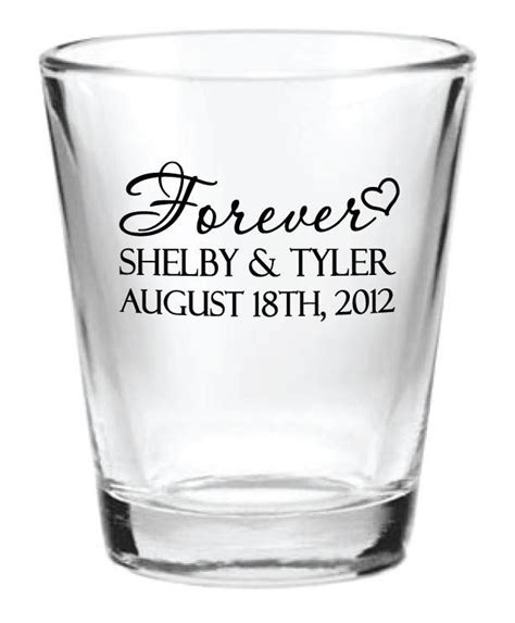 120 Wedding Favor Personalized 15oz Shot Glasses By Factory21