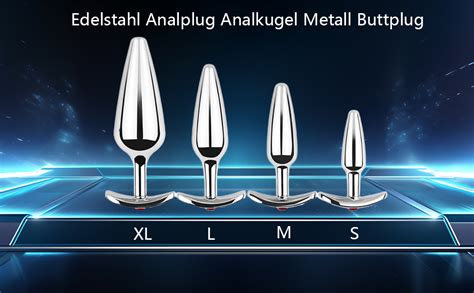 Axcroo Edelstahl Analplug Analkugel S M L XL Metall Buttplug Mit T Bar Basis Analdildo Anal
