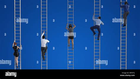 Joining The Rat Race With Endless Climbing Of Corporate Ladder Stock