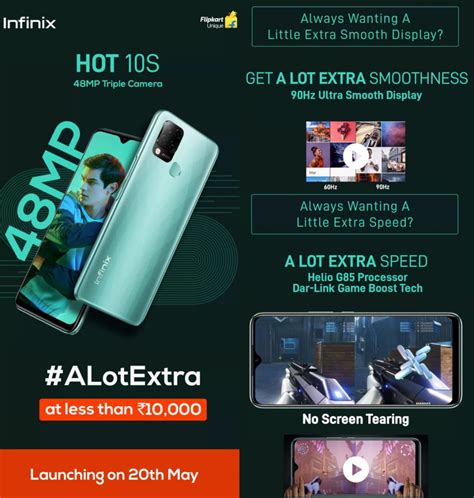 Infinix Hot 10S With 6 82 Inch 90Hz Display Helio G85 6000mAh Launching In India On May 20