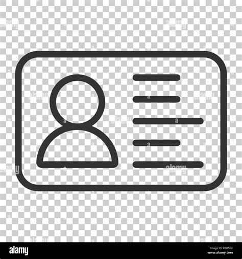 Id Card Icon In Flat Style Identity Badge Vector Illustration On Isolated Background Access