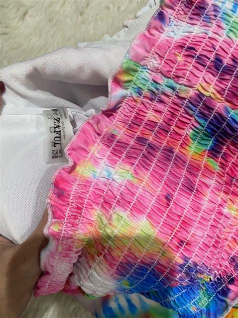 Pink Tie Dye Bikini Women S Fashion Swimwear Bikinis Swimsuits On Carousell