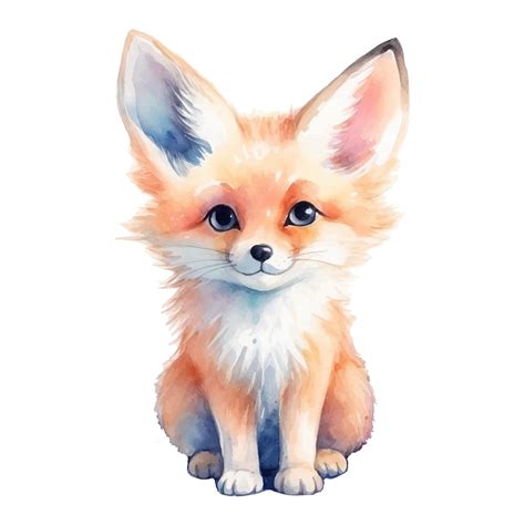 Premium Vector Watercolor Fox Vector Illustration With Hand Drawn