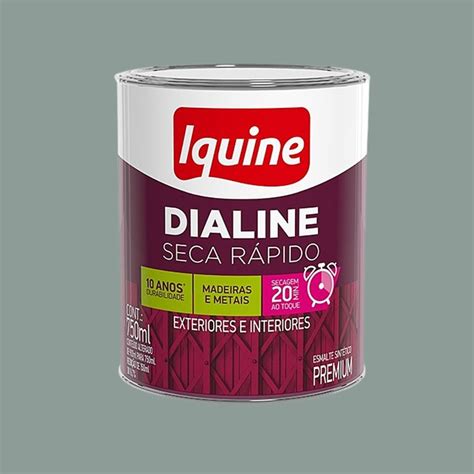 Tinta Esmalte Cinza Médio Iquine 0750l Acabamento Brilhante Para